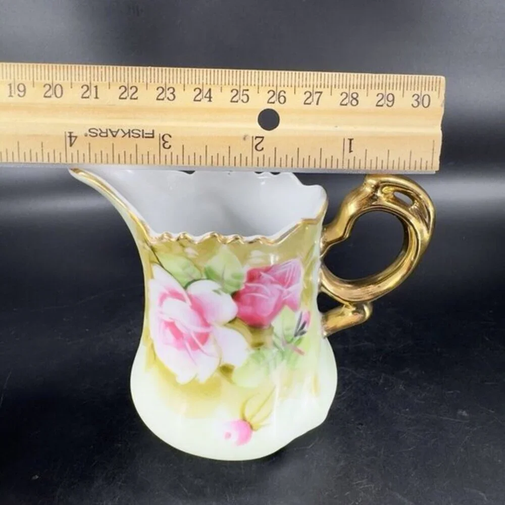Vintage Lefton Hand Painted Sugar And Creamer Set 2 W Original Stickers Japan‎